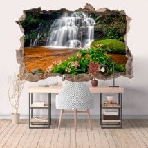 Vinyl decorative 3D waterfalls and nature