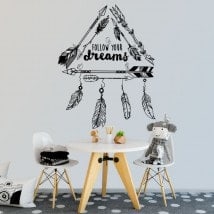 Vinyl decorative phrases Follow Your Dreams English 6326
