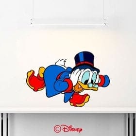 Luminescent panels dividing fluowall Uncle Scrooge
