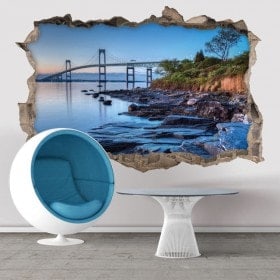 Vinyl 3D Newport Bridge