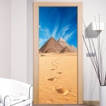 Doors stickers decorative giza pyramids