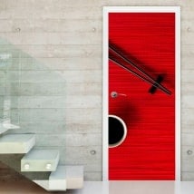 Decorative vinyl doors chopsticks