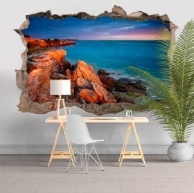 3D stickers sunset coast Ankara