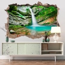 Wall stickers 3D waterfall in Slovenia