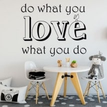 Stickers text do what you love