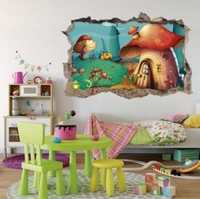 3D children's stickers magical forest