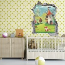 Children's stickers 3D animal happiness