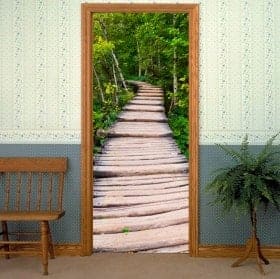Decorative vinyl doors way in the nature