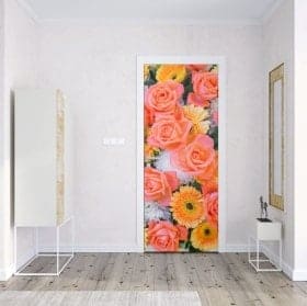 Vinyls and door stickers roses and flowers