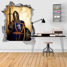 Medieval warrior wall stickers 3D