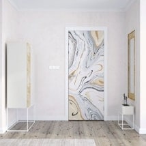 Decorative vinyl for doors marble