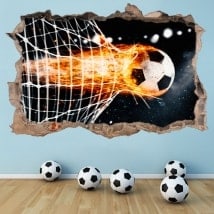 3D soccer goal decoration stickers