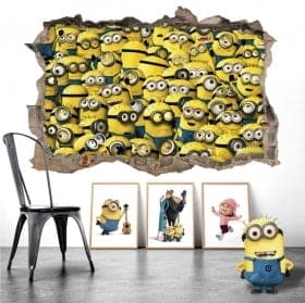 Wall Decal 3D minions