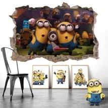 Wall stickers 3D minions party