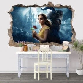 Wall stickers the beauty and the beast 3D