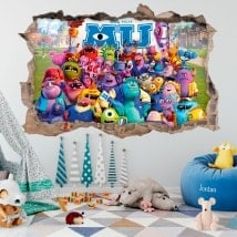 3D stickers monsters university
