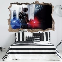 3D Robocop decorative stickers
