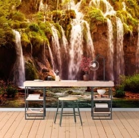 Wall mural waterfalls in the mountain