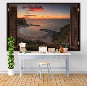 Decorative vinyl sunrise Bolata Bay Bulgaria 3D