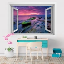 Adhesive vinyls sunrise on the black sea 3D