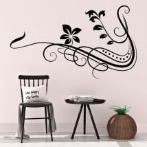 Decorative vinyl tribal flowers