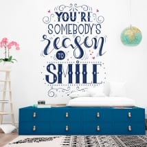 Decorative vinyl love phrases in English