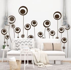 Decorative vinyl flowers circles