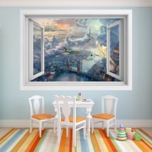 Decorative vinyl window Peter Pan 3D