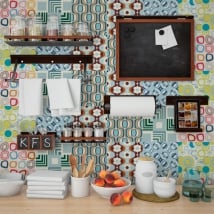 Vinyl and stickers kitchen tiles