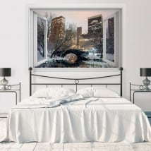Vinyl window Central Park New York 3D