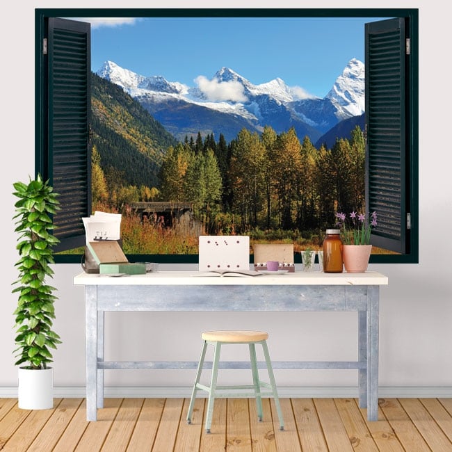 🥇 Wall decal Canada national park Banff 3D 🥇