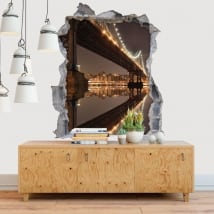 Vinyl walls New York Manhattan bridge 3D