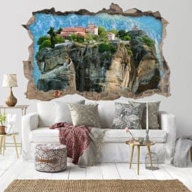 Vinyl monasteries of Meteora Greece 3D