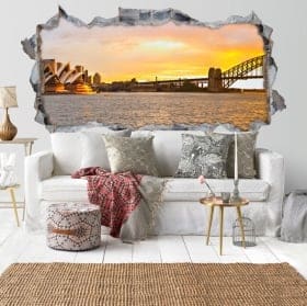 Vinyl Sydney sunset bay 3D