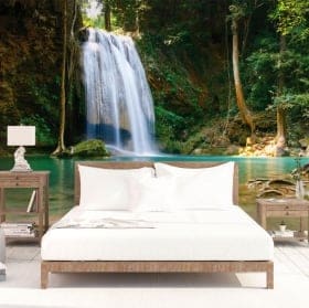 Vinyl wall murals waterfalls of Tthailand