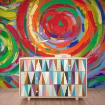 Wall murals painting circles