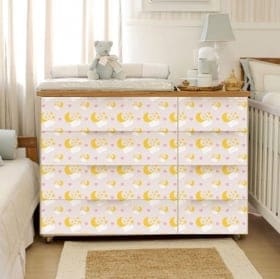 Vinyl decorate chest of drawers baby