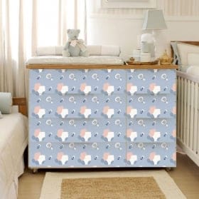 Baby vinyl furniture and chest of drawers