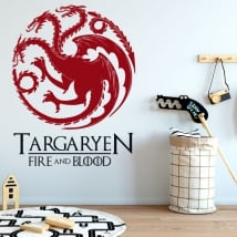 Decorative vinyl game of thrones fire and blood