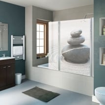 Vinyls bath screens zen stones