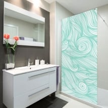 Vinyl bathroom screens waves