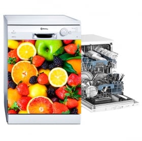 Vinyl dishwasher fruit collage