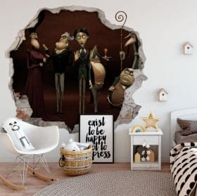 Vinyl walls 3d stickers corpse bride