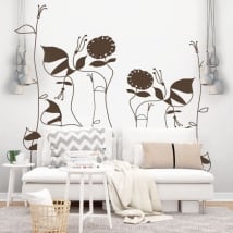 Decorative vinyl picasso flowers