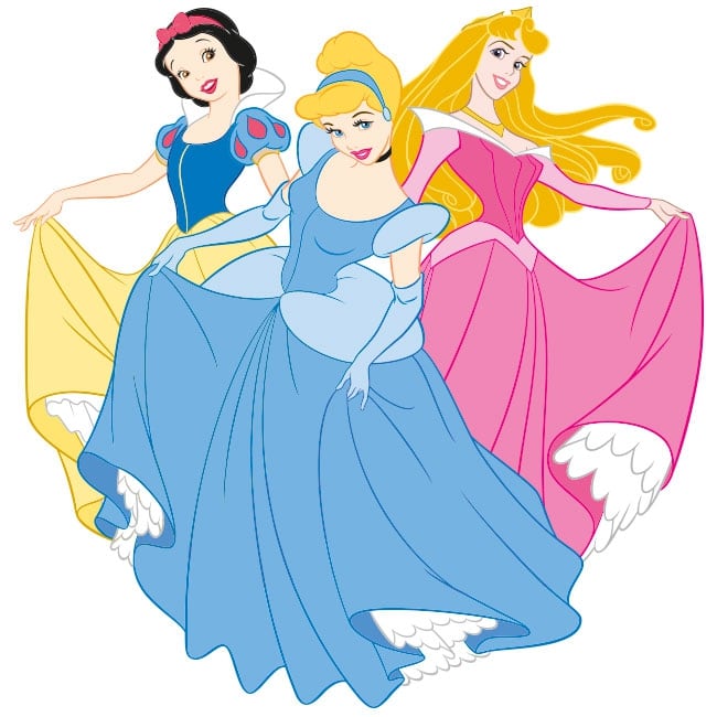 Vinyle et autocollants princesses disney