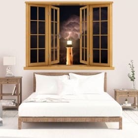 Wall stickers rays in the lighthouse jupiter inlet light 3d