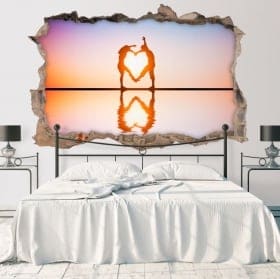 Vinyl and stickers hole wall spacecraft 3d