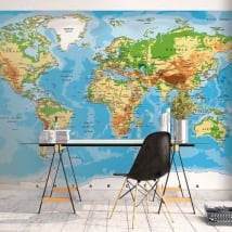 Vinyl murals to decorate world map