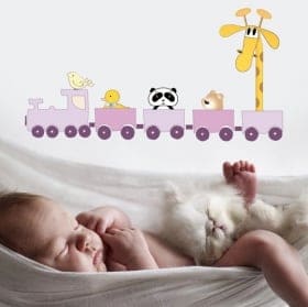 Adhesive vinyl and stickers child train