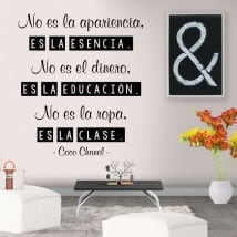 Vinyl and stickers coco chanel phrases